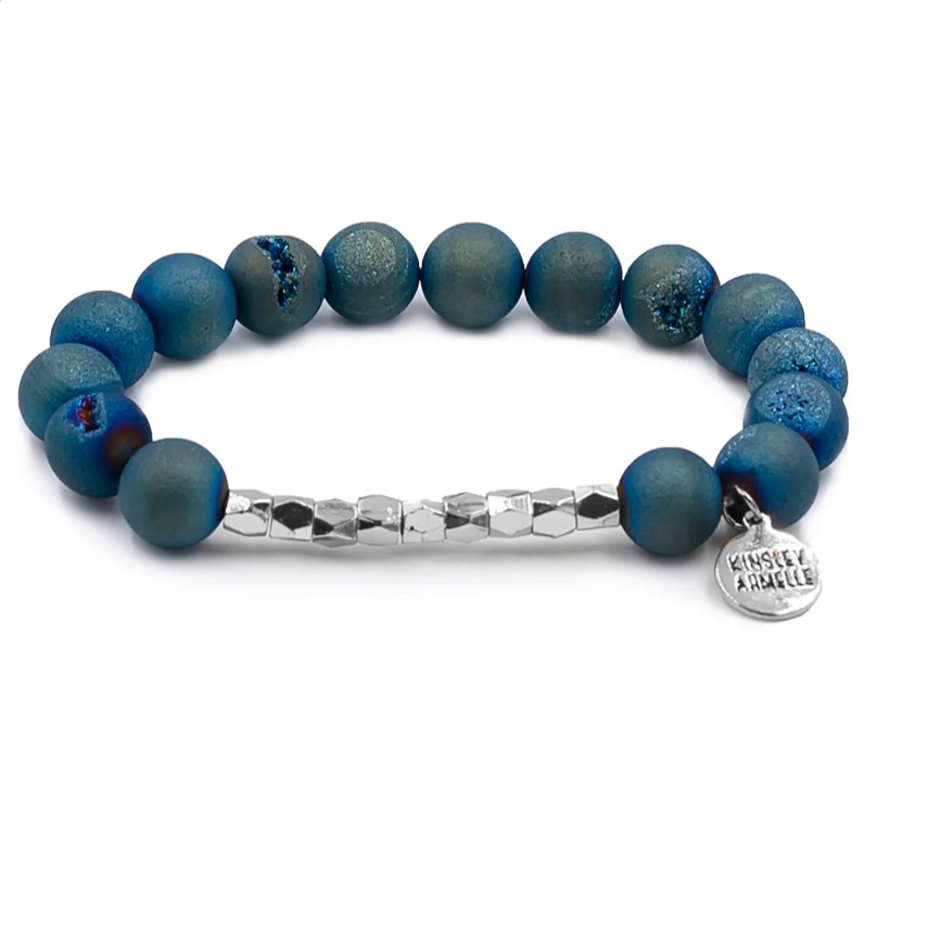 Kinsley Armelle Agate Blue Green Ariel Bracelet 42$